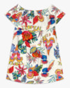 Vestido Infantil Estampa Tropical  em Meia Malha - Kely Kety - Natural-09cc7625-c5c2-4e15-8bd7-caab97fd5d4b