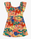 Vestido Infantil Estampado com Manga Babado - Kely Kety - Tomato-a6a97fa8-7a7a-4928-921b-578282fe04f1
