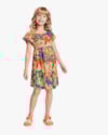 Vestido Infantil Estampado com Manga Babado - Kely Kety - Tomato-47958c80-7b7b-44c4-a77b-5bdcd54418e8
