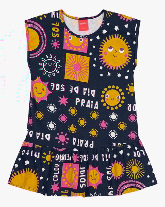 Vestido Infantil Estampado Dia de Sol Kely Kety-3898394e-2cf7-434d-9f67-d77eb494932b