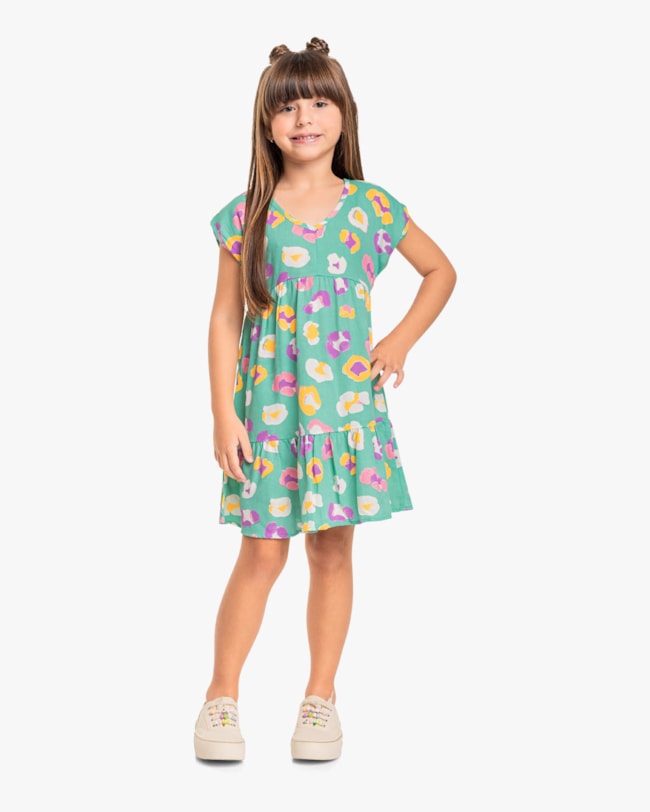 Vestido Infantil Estampado em Viscose Kely Kety-2c8c5a6f-84c5-475d-8946-1489c0b9f4a1
