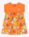 Vestido Infantil Estampado Frutas Tropicais - Kely Kety - Nectarine-5010dd7c-ba6f-4759-af92-7b024d88bb7d