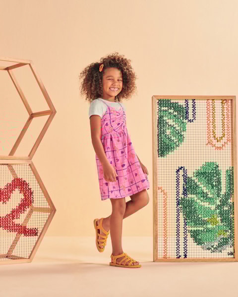 Vestido Infantil Estampado Kely Key