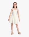 Vestido Infantil Evasê em Malha Laise - Kely Kety- Natural-ba552aa1-ce8a-4135-a0e0-ca61f9dae923