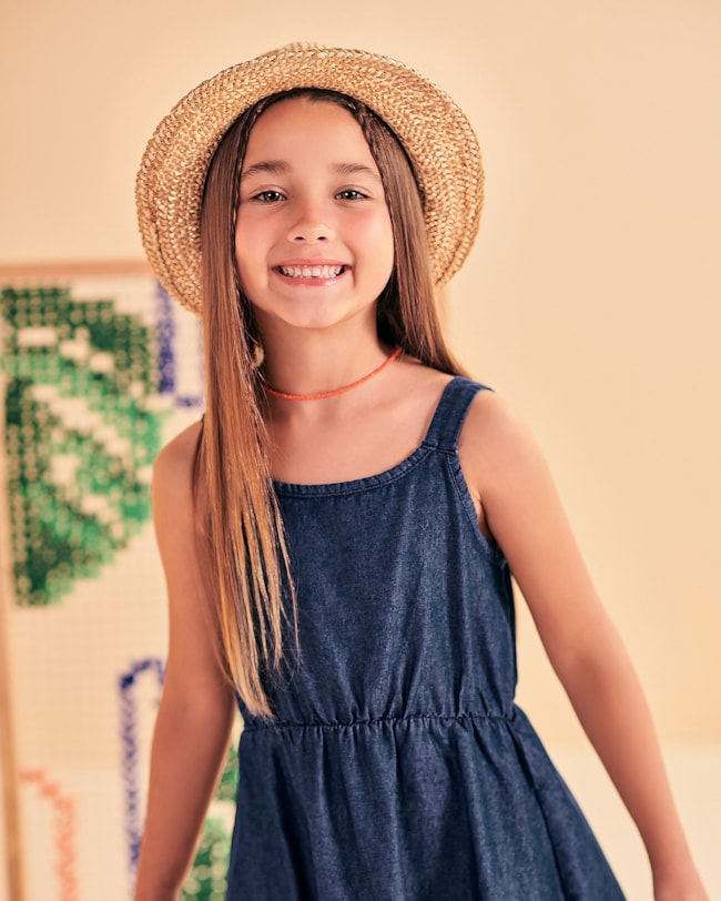 Vestido Infantil Kely Kety em Tecido Chambray-2159c155-9d37-48b2-80da-f00863637dbe