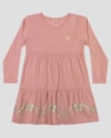 Vestido Infantil Manga Longa com Babados - Kely Kety - Rosa-e608f2ef-8989-4234-a013-d52a443d147a