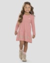 Vestido Infantil Manga Longa com Babados - Kely Kety - Rosa-91a2b613-ead5-46db-a3fe-0085b50f5639