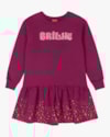Vestido Infantil Manga Longa com Estampa - Kely Kety - Marsala-7b1dc90f-7165-4495-aa9a-1778b24c575d