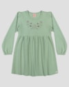 Vestido Infantil Manga Longa em Moletom Persa - Kely Kety - Verde-4f9ed150-971d-4ce1-9fa6-7cb7e19c1361