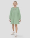 Vestido Infantil Manga Longa em Moletom Persa - Kely Kety - Verde-69b5852b-68e8-41a9-ae45-876fddd00568