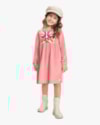 Vestido Infantil Manga Longa em Veludo Kely Kety Rosa-eee0948f-58a9-4778-949b-dd703dfd75c6