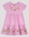 Vestido Infantil Menina com Babados e Estampa Kely Kety Rosa-cd9dce30-f467-4116-848f-1b9ef25a76f2