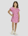 Vestido Infantil Menina em Malha Estampada - Kely Kety - Rosa-fe3af790-9c45-4f0e-9f81-e67d92adf4e0