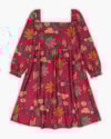 Vestido Infantil Menina Estampado com Manga Longa - Kely Kety - Wine-5a98e5ce-c32d-46ec-81f5-c80768c28260