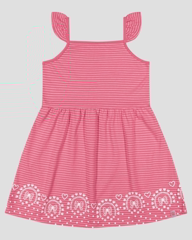 Vestido Infantil Menina Listrado com Babado Kely Kety Rosa-cc65236f-1606-40bf-97b4-87439a2d6cfa