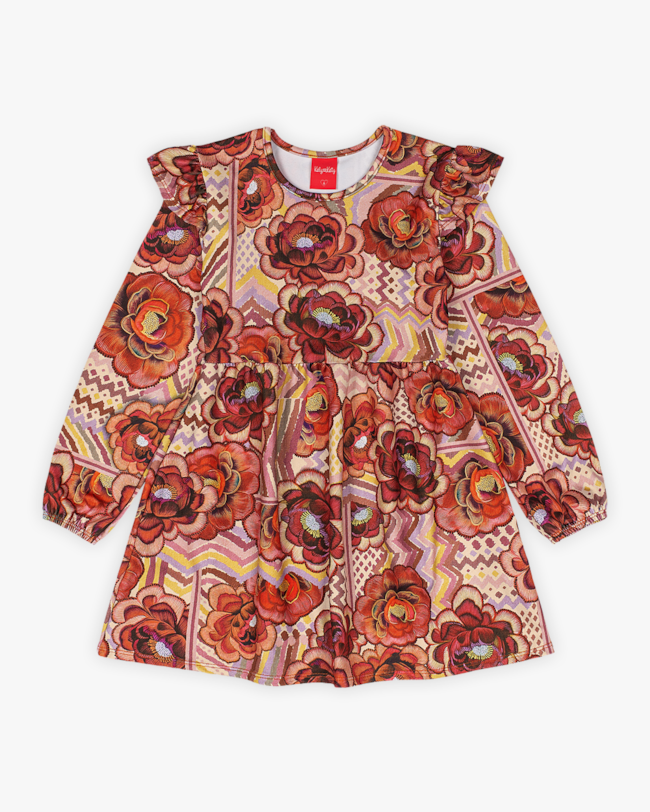 Vestido Infantil Menina Manga Longa Estampado - Kely Kety - Deserto-73ff41ce-509f-4084-8930-313084436923