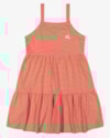 Vestido Infantil Regata em Malha Listrada com Babados - Kely Kety - Mango-da124155-25f6-46b1-9477-2a158c4ecf43