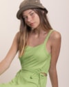 Vestido Juvenil Canelado com Abertura Lateral Based-59630ca3-8b2c-40c2-81e9-fb9f6a4ee76a