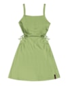 Vestido Juvenil Canelado com Abertura Lateral Based-b54a566f-c744-43b9-9814-6a6db18a0ead