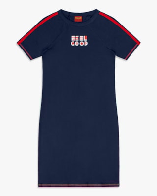 Vestido Juvenil Esportivo com Listras nas Mangas - BaseD - Oxford