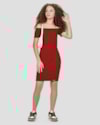 Vestido Juvenil Ombro a Ombro em Malha Canelada - BaseD - Ferrugem-b9548cc2-7880-4109-b212-524481225753