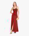 Vestido Longo com Franzido em Malha Crepe- Cereja Rosa -Sienna-G-5e620d87-36fd-4ee3-a742-b7fe38ec19f1