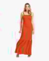 Vestido Longo em Viscose com Alça Ajustável Cereja Rosa Laranja-97eb8c8c-9e8a-40d7-861f-90fd868903e9