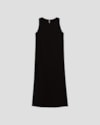 Vestido Longo em Viscose com Fenda Cereja Rosa Preto-3b71806a-5274-4cb5-829d-f2de17a07358