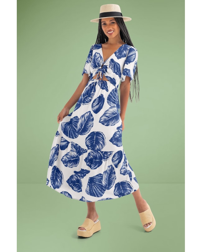 Vestido Longo  Estampado Cereja Rosa-8ec49b67-a46b-4b34-9c66-3b0b7d2e7652
