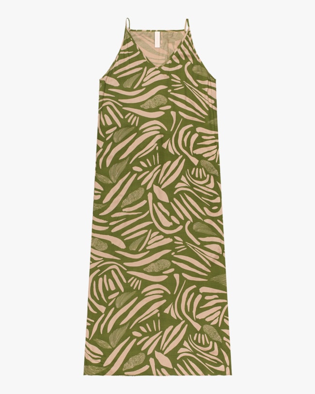 Vestido Longo Estampado Cereja Rosa-b3784acc-5aea-4721-889c-217d017a882a