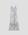 Vestido Longo Estampado com Alça Fina Cereja Rosa Creme-706a6111-61f1-4855-b07b-4930aa43a722