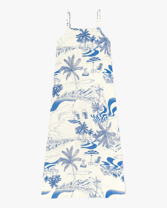 Vestido Longo Estampado com Bolso Cereja Rosa-4cb8f4b8-e63c-47ea-b208-f1804dd7aab5