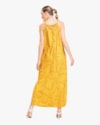 Vestido Longo Estampado em Crepe Favo - Cereja Rosa - Pinacolada-G-3309f570-683a-4be1-993f-f781c5c7bba1
