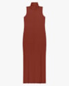 Vestido Longo Gola Alta Canelado - Cereja Rosa - Ferrugem-3768ed7d-e1d4-43a3-a79d-4c2a78fadfe8