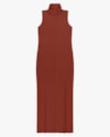 Vestido Longo Gola Alta Canelado - Cereja Rosa - Ferrugem-722b48a0-23b2-4a8d-a3fe-edd35af17391