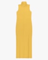 Vestido Longo Gola Alta Canelado - Cereja Rosa - Mostarda G-5f700e61-66f1-45d5-a632-5fe963aeb438