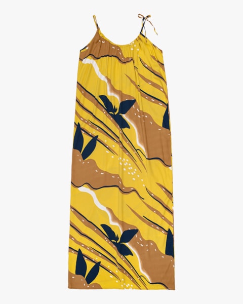 Vestido Longo Plus Size em Viscose Cereja Rosa