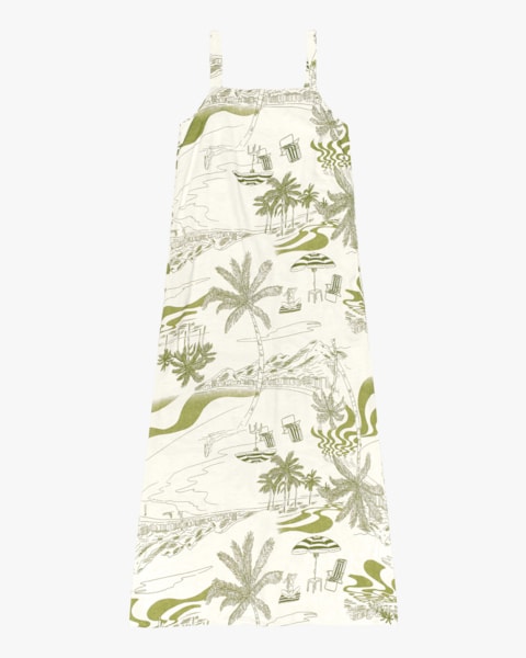 Vestido Longo Plus Size Estampado com Bolso Cereja Rosa Oliva