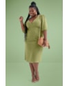 Vestido Manga 3/4 em Tecido Crepe Cereja Curves-172382c4-df2f-42d4-8e38-e9c236d68655