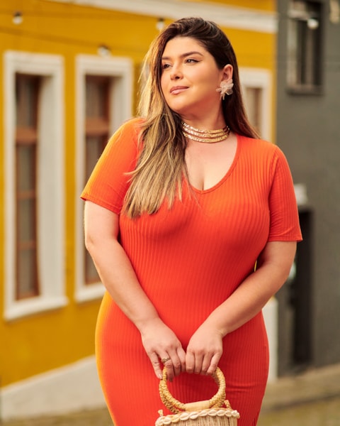 Vestido Midi Básico Canelado Plus Size Cereja Rosa
