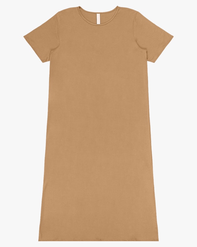 Vestido Midi Básico com Abertura Lateral - Cereja Rosa - Capim Dourado-c2f73645-0a86-44ef-ab6e-d3e9b90ad8b6