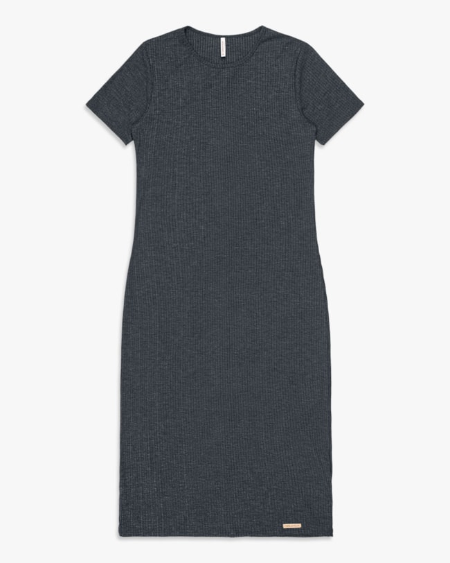 Vestido Midi Básico em Ribana Canelada - Cereja Rosa - Dark Mescla-10b1b8c0-e26b-464e-b737-321ee59a57dd