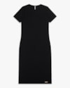 Vestido Midi Básico em Ribana Canelada - Cereja Rosa - Preto-6919152e-2b10-4b08-8e0a-879492b0ac5f