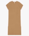 Vestido Midi Básico Plus Size com Abertura Lateral - Cereja Rosa - Capim Dourado-9372e572-cf49-43d7-9739-cca5234eacf2