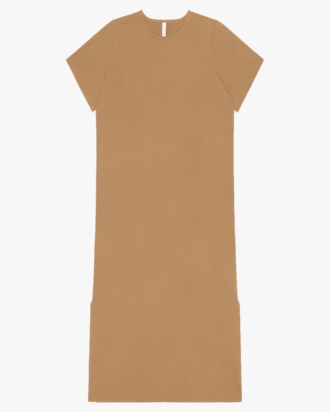 Vestido Midi Básico Plus Size com Abertura Lateral - Cereja Rosa - Capim Dourado-373bfc22-837b-4bc9-85d4-e442a55fec27