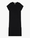 Vestido Midi Básico Plus Size com Abertura Lateral - Cereja Rosa - Preto-1f066abe-b4e9-4abe-83d0-159e93784abb
