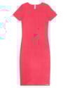 Vestido Midi Canelado Básico Manga Curta - Cereja Rosa - Rosa-be8b7283-cb85-4141-ba68-df4e9e586abb
