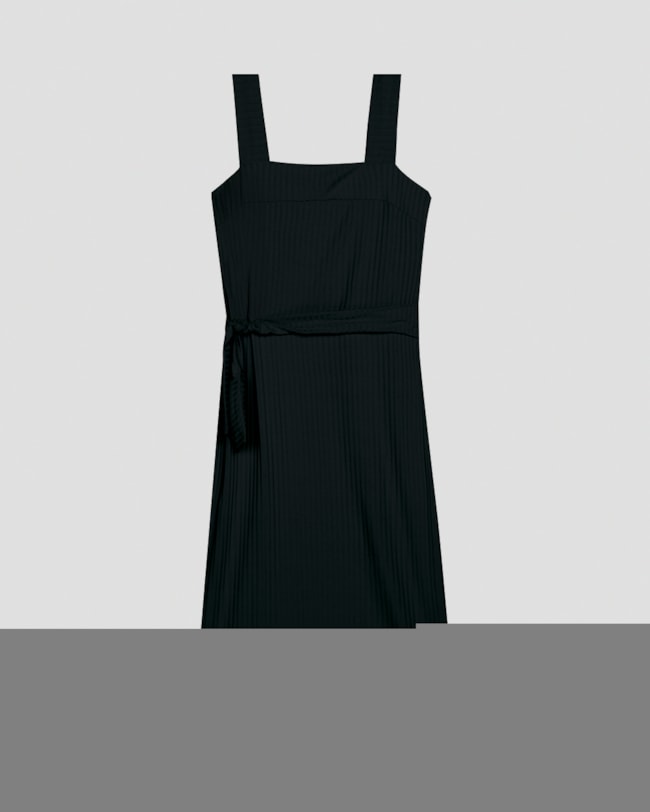 Vestido Midi Canelado com Amarração Cereja Rosa Preto-71dfbb31-9a73-45ac-bad7-c6fa77c3197a