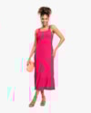 Vestido Midi com Babado Barra em Viscose Canelada - Cereja Rosa - Cherry-G-78b9ca89-1c32-42f8-aa43-a1e7ac3160aa