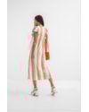 Vestido Midi com Babados na Manga e Recorte no Decote Cereja Rosa-94950b5e-2db0-40f2-b419-da70f167450e
